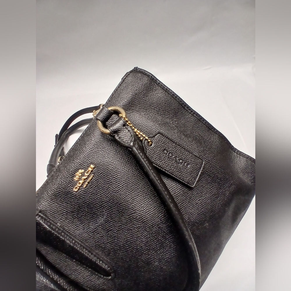 Coach Elegant Black Leather Crossbody  Bag - Picture 10 of 16